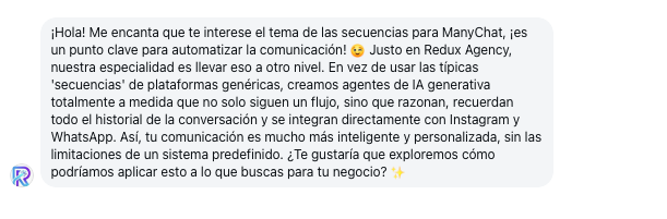 Respuesta real de Teresa